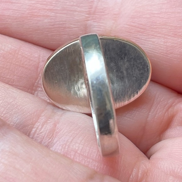 Hubei turquoise rose gold tone sterling silver size 7.25 ring - Picture 9 of 11